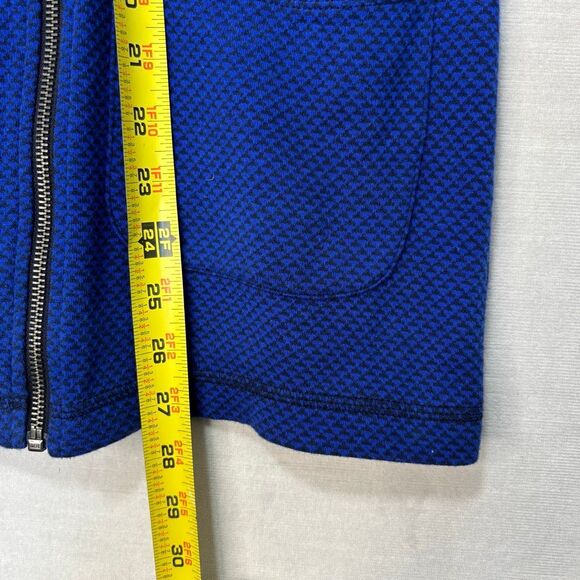 Talbots Women's Size 1XP Plus Blue Faux Wrap Zip Up Long Sleeve Sweater - Picture 8 of 9